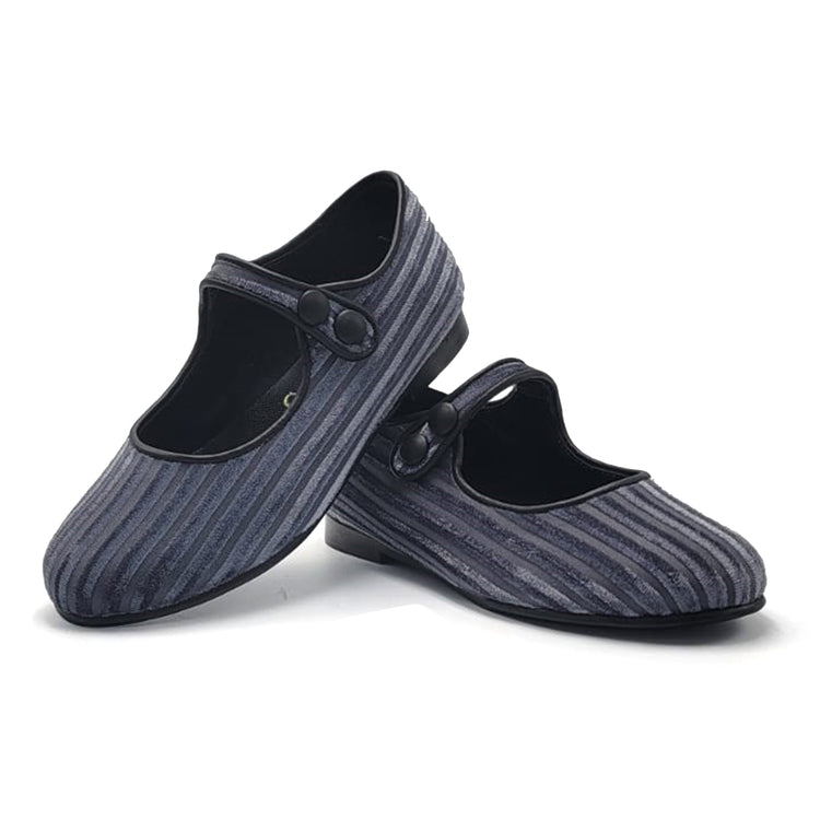 Geppettos Slate (Blue/Grey) Velvet Mary Jane GP0582