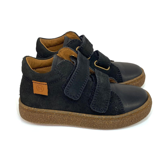 Naturino Albus Black Motorcycle Mama Velcro Sneaker