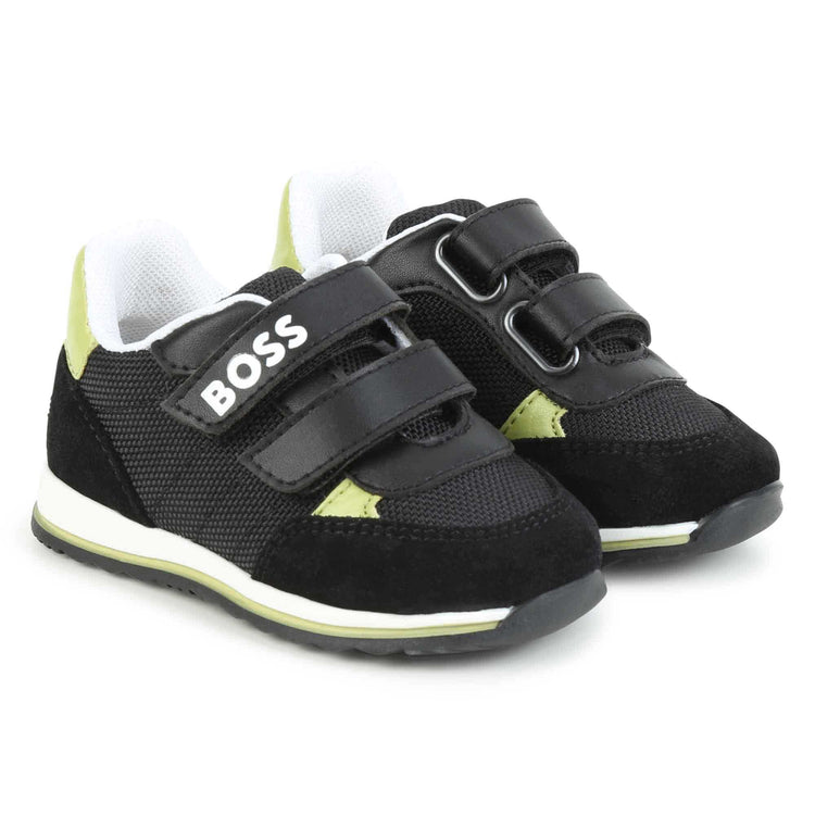 Hugo Boss Black & Green Velcro Sneaker J09201