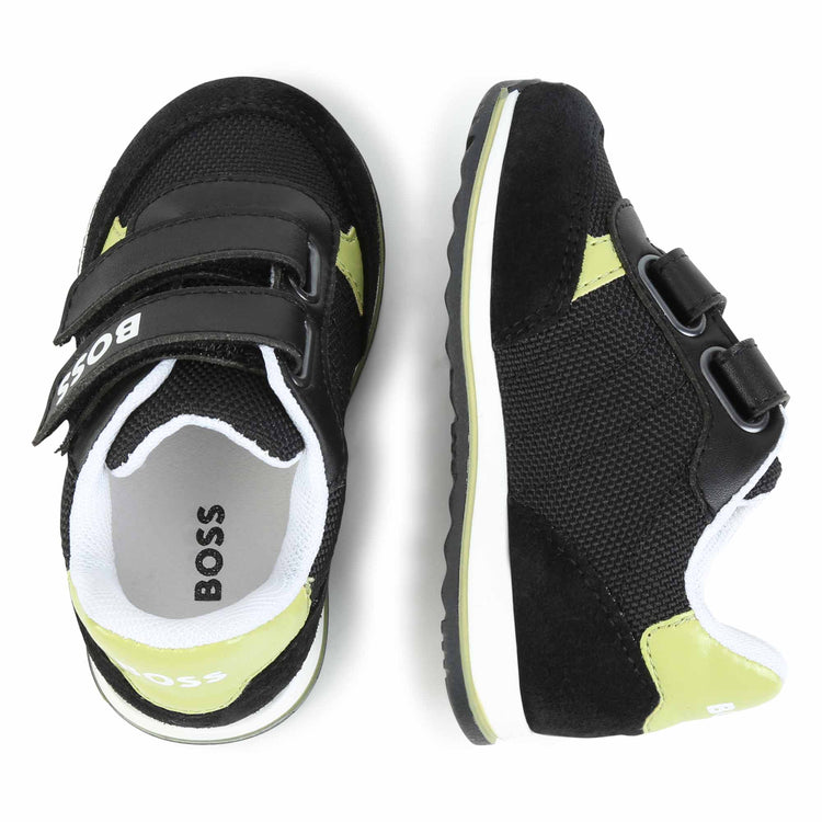 Hugo Boss Black & Green Velcro Sneaker J09201