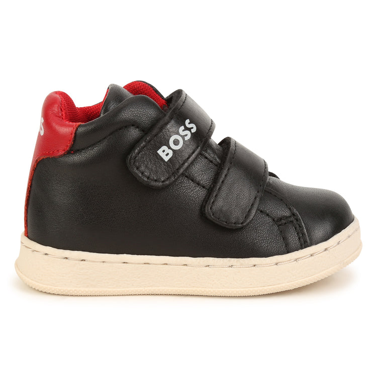 HUGO BOSS Black Red Velcro Sneaker J09207