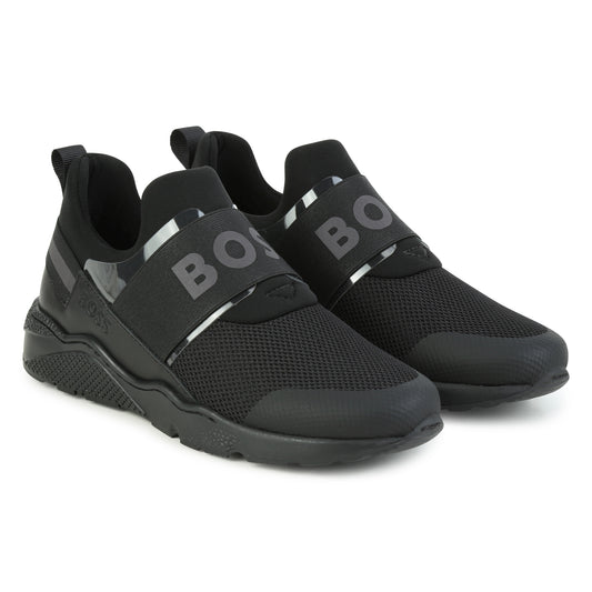 Hugo Boss Midnight Black Mesh Slip on Sneaker J29346