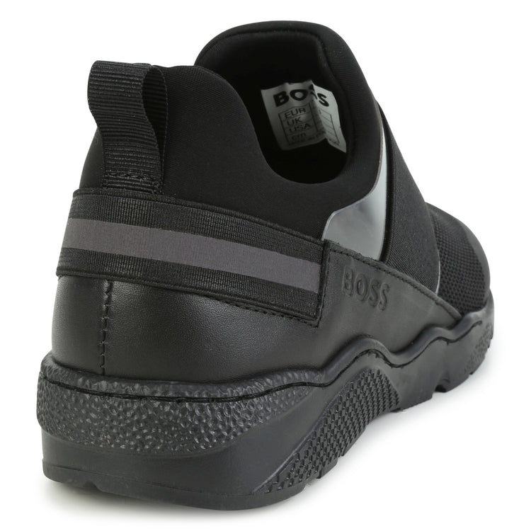 Hugo Boss Midnight Black Mesh Slip on Sneaker J29346