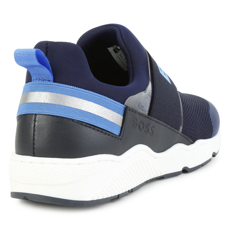 Hugo Boss Navy Blue Mesh Slip on Sneaker J29346