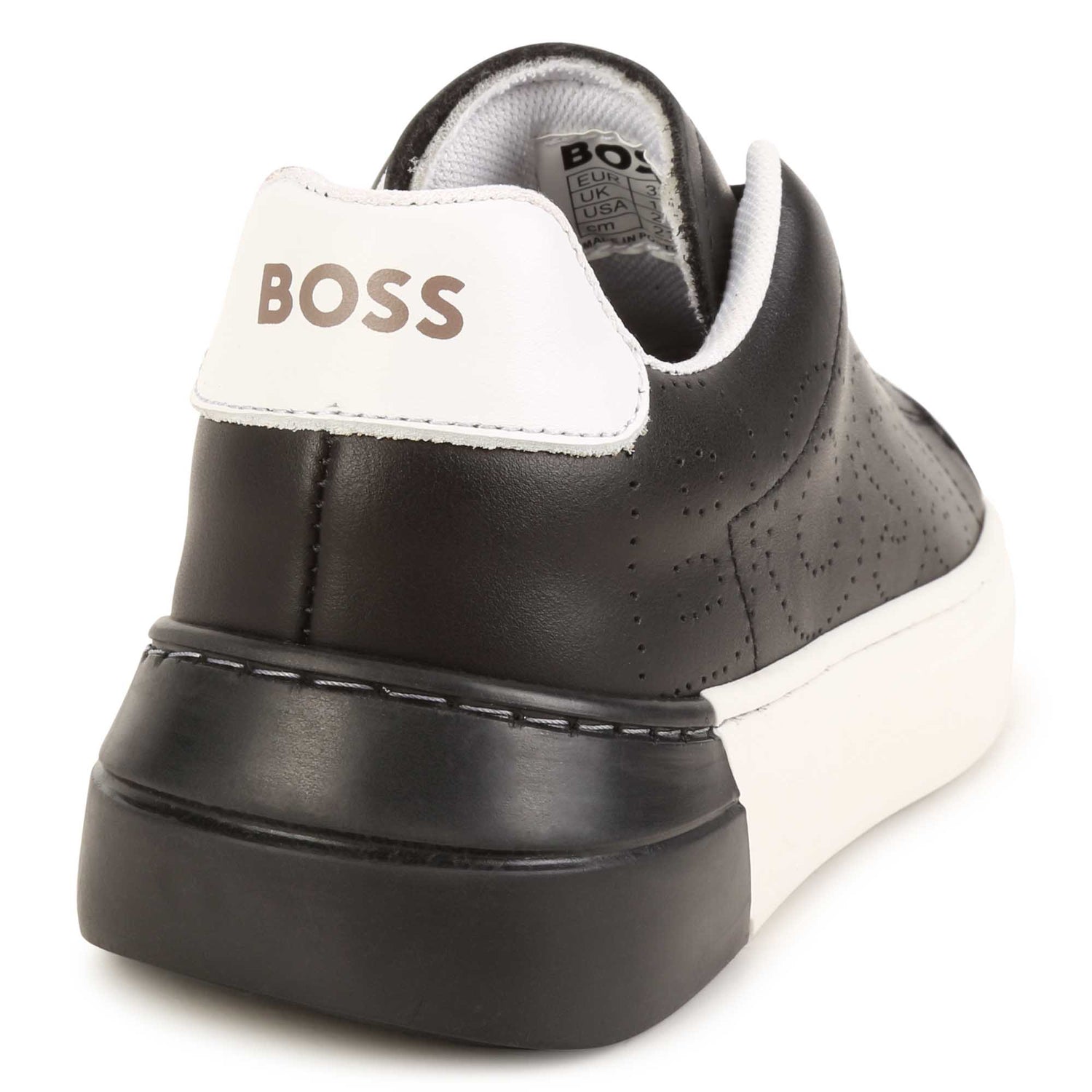 Hugo Boss Black Embossed Lace Sneaker J29357 Laced Shoe