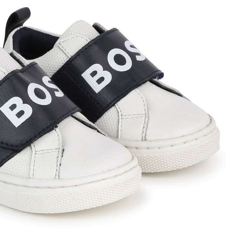 Hugo Boss White Black Velcro Sneaker J50870