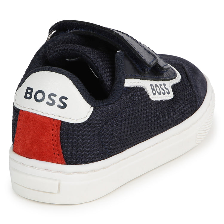 Hugo Boss Navy Mesh Velcro Sneaker J50874