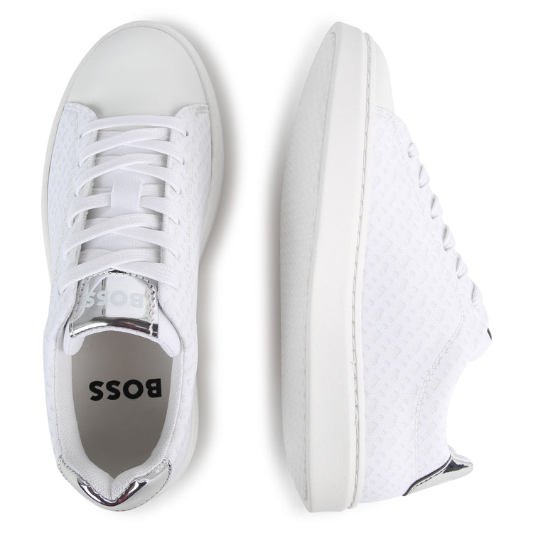 Hugo Boss White Silver Lace Sneaker J50885
