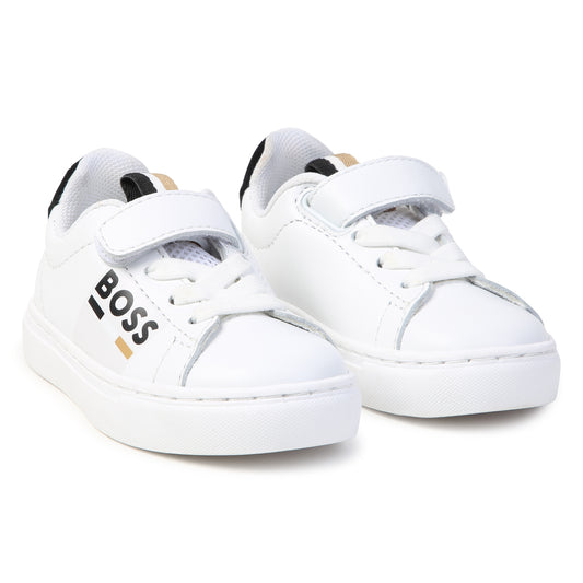 Hugo Boss White Black Velcro Sneaker J51341