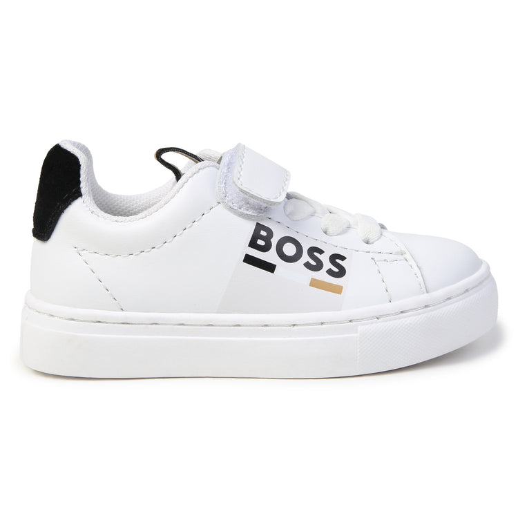 Hugo Boss White Black Velcro Sneaker J51341