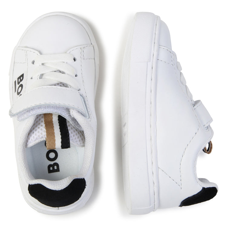 Hugo Boss White Black Velcro Sneaker J51341