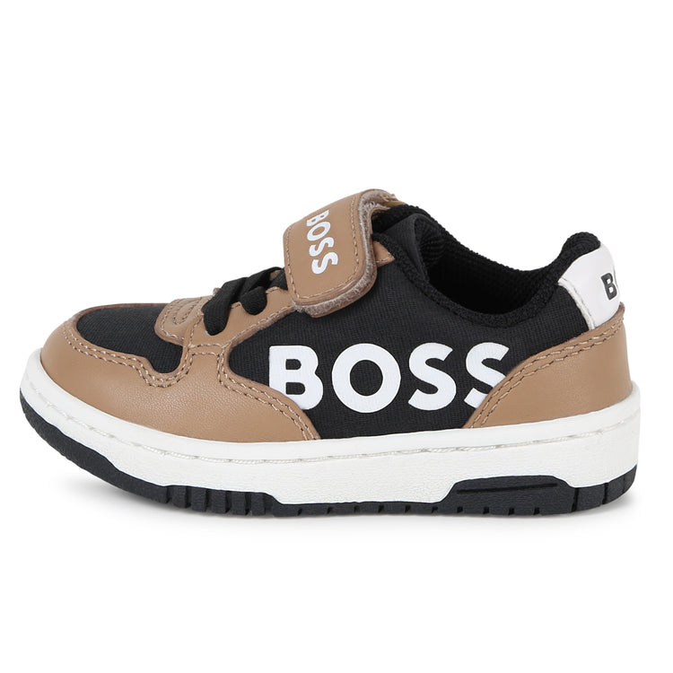 Hugo Boss Black Tan Velcro Sneaker J51343