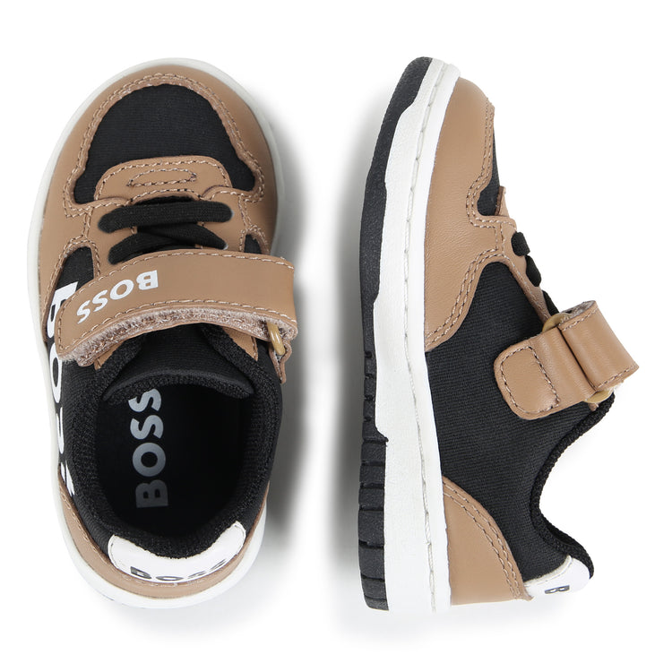 Hugo Boss Black Tan Velcro Sneaker J51343