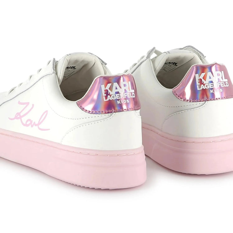 Karl Lagerfeld Pink Lace Sneaker Z30377