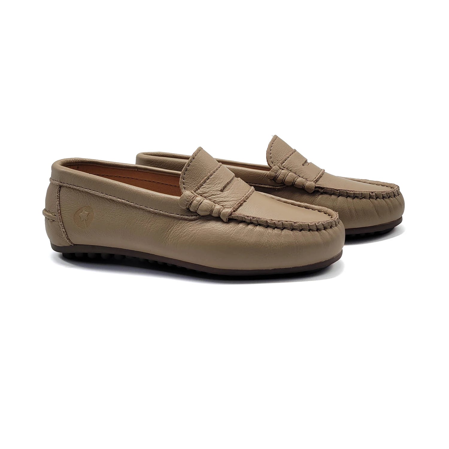 tan penny loafer