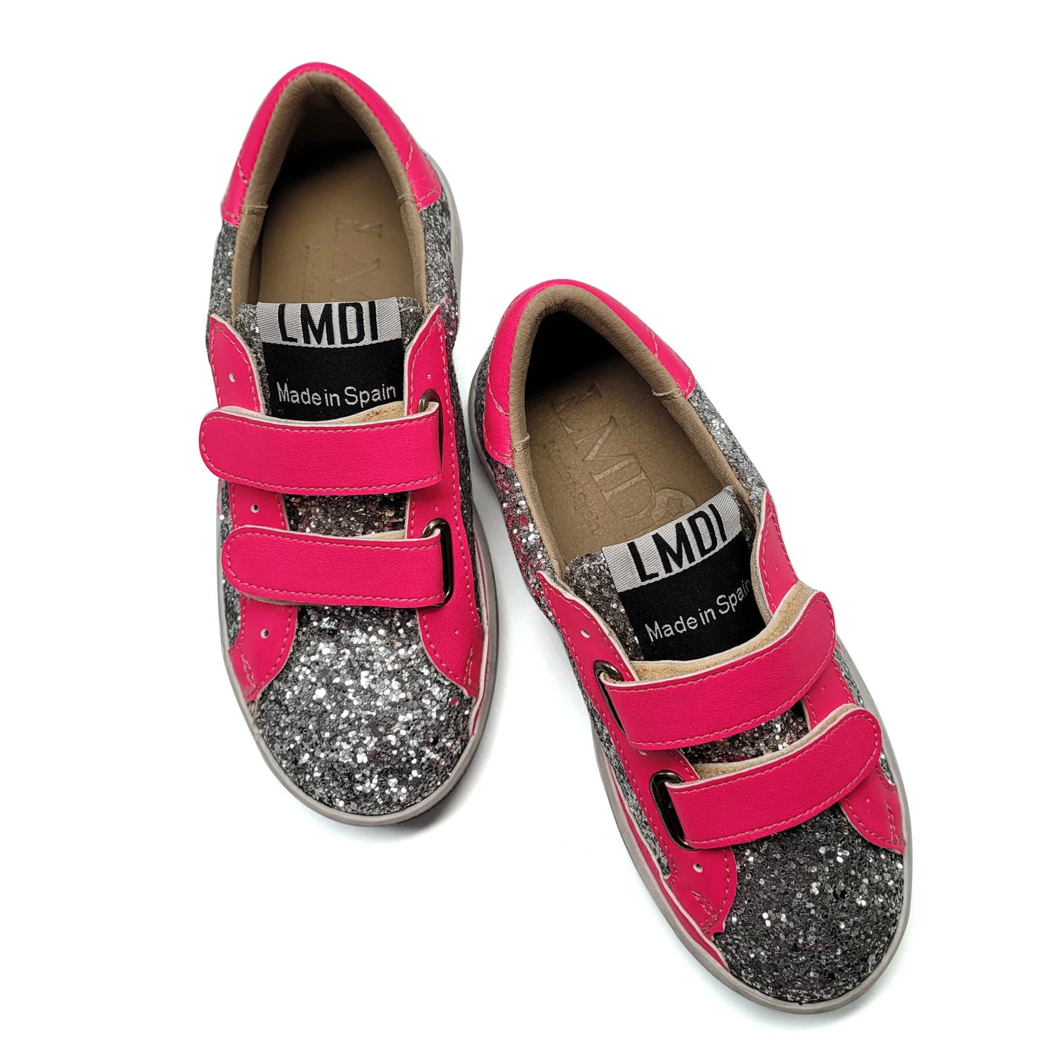 pink silver glitter fun camp sneaker