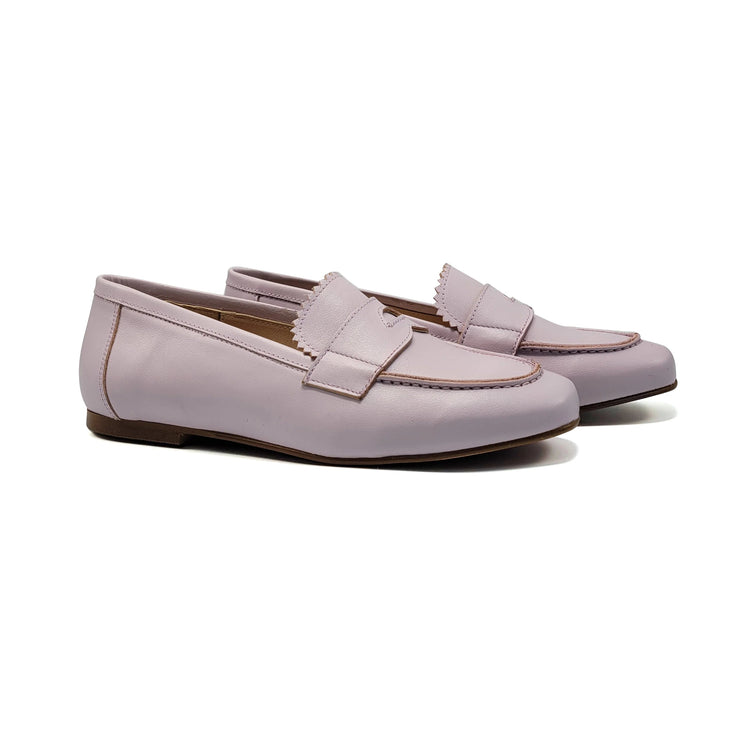 Lauve Lavender Penny Scalloped Loafer 2243