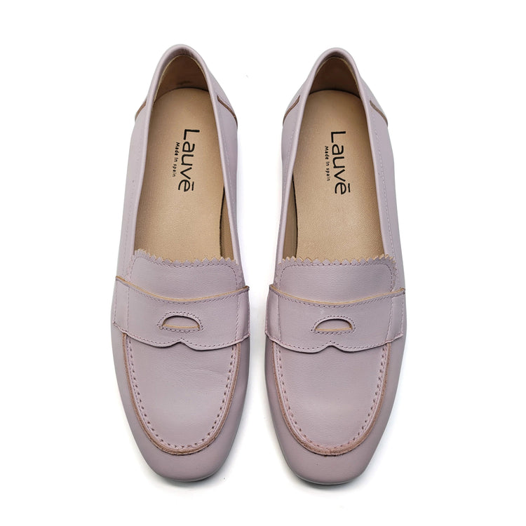 Lauve Lavender Penny Scalloped Loafer 2243