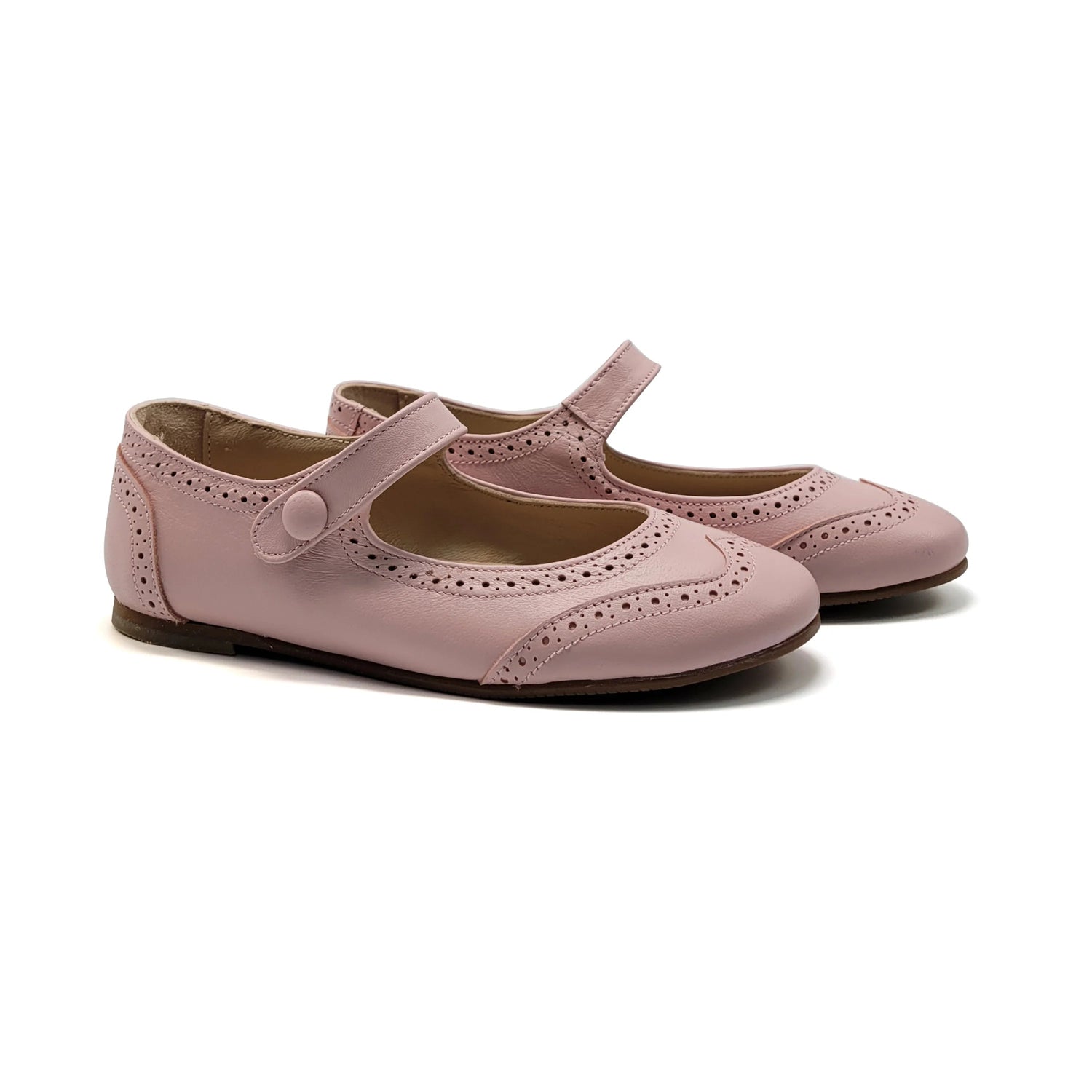 Lmdi Doll Blush Pink Wingtip Mary Jane