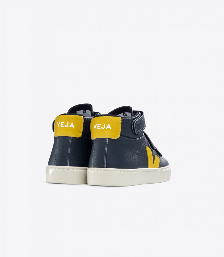 Veja Cobalt Yellow (Dark Navy) Velcro Hi Top Sneaker V10H
