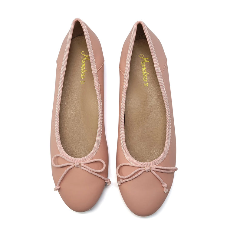 Mamelina Nude Pink Bow Ballet Flat 1896