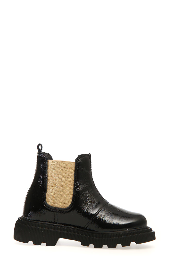 Naturino Bretty Black Gold Chunky Bootie