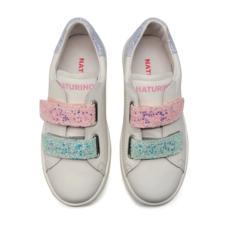 Naturino Hasselt Pastel Glitter Velcro Sneaker