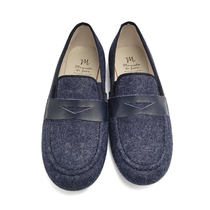 Manuela-De-Juan-Navy-Wool-Penny-Loafer-BOYS