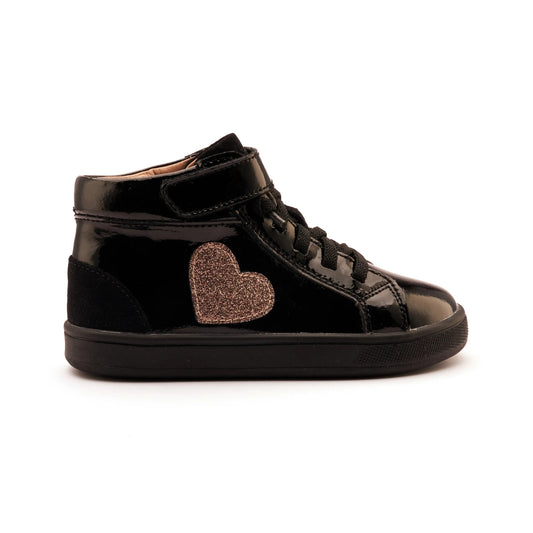 Oldsoles Black Patent No Tie High Top Sneaker 10312