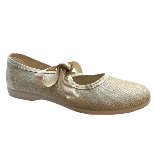 Childrenchic Gold Lace Bow Slip On Shoe 112747