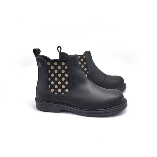 Naturino-Piccadilly-Black-Gold-Polka-Dot-Chelsea-Bootie-GIRLS