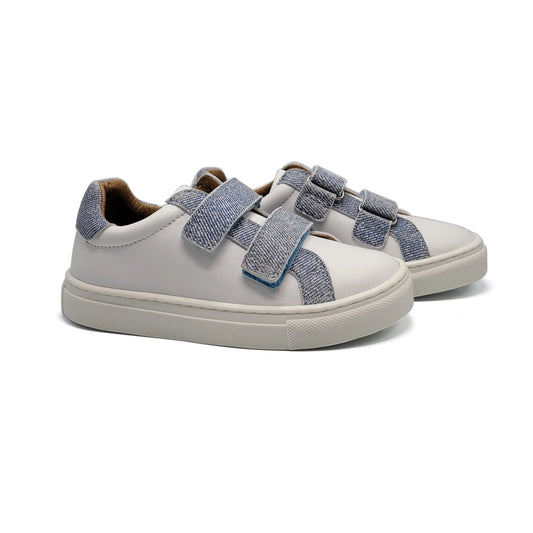 Porte White Denim Velcro Sneaker 21281