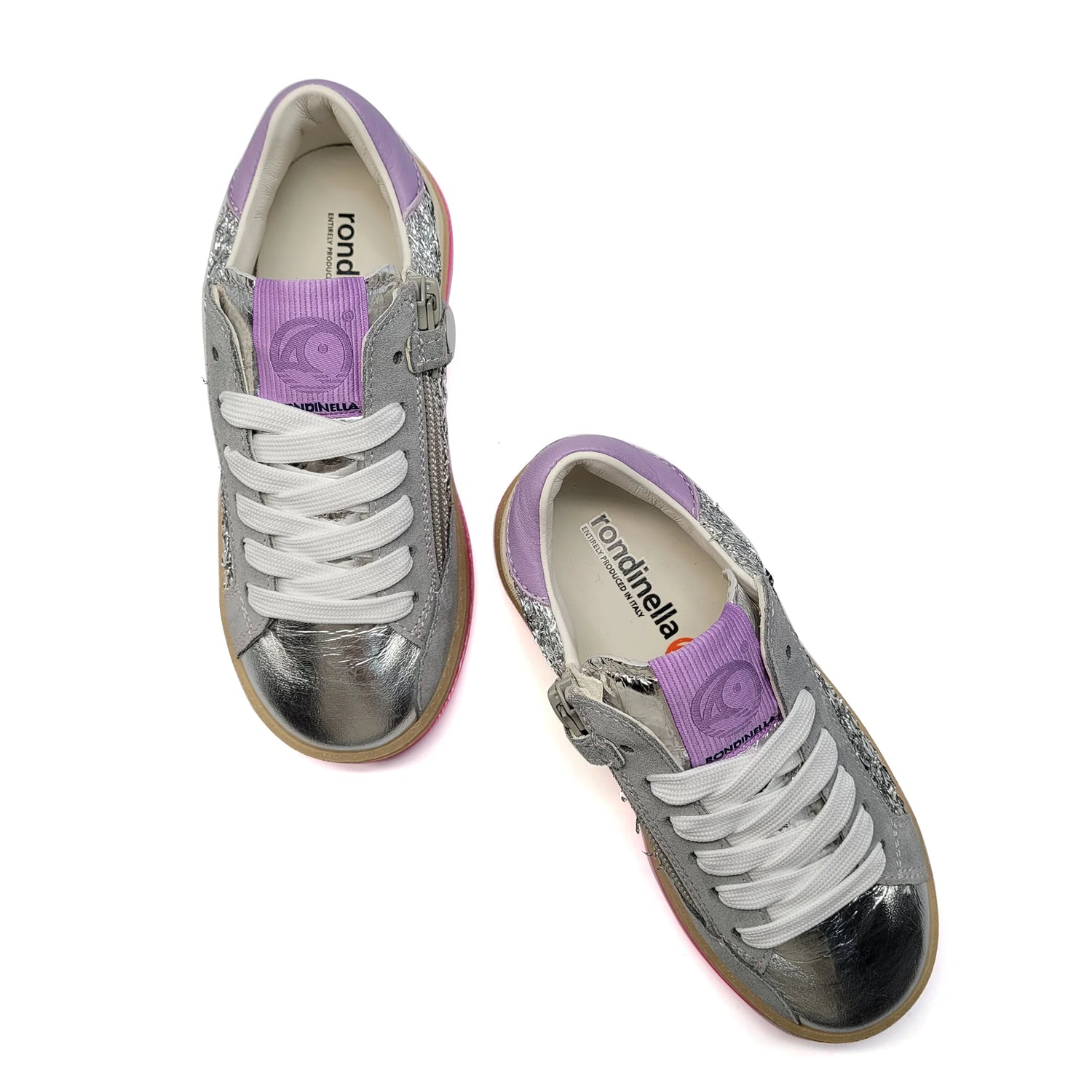 Rondinella Silver Foil Lace Sneaker 12264