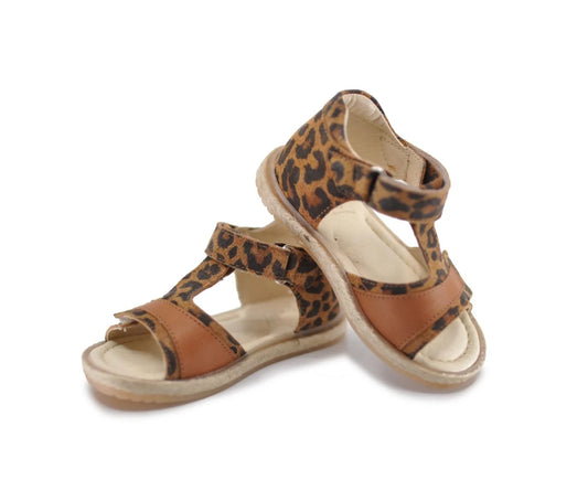 EMEL-2637-Velcro Sandal - Leopard