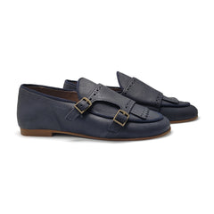 Sonatina Rogers Brushed Navy Fringe Slip on
