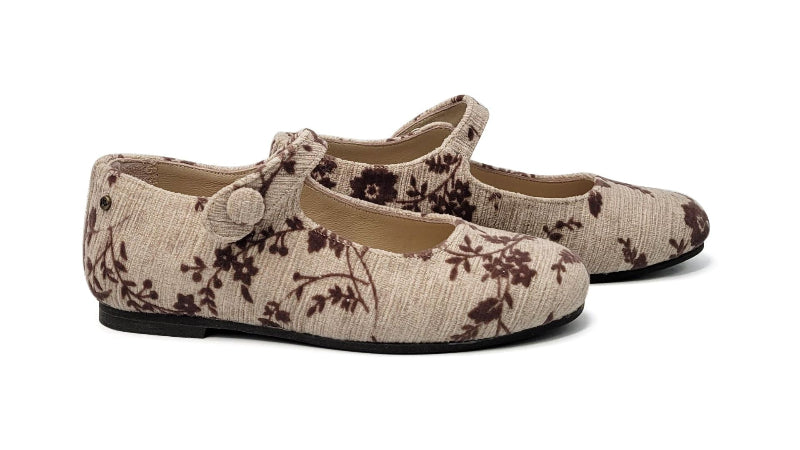 Manuela-De-Juan-Taupe-Floral-Mary-Jane-GIRLS