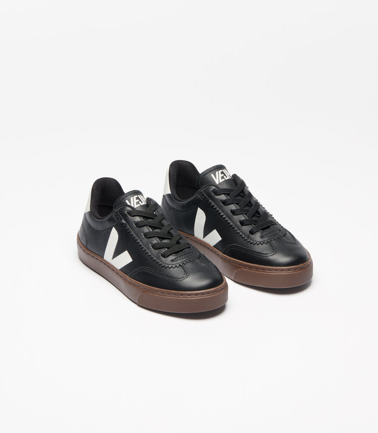 Veja Black Bark No Tie Lace Slip On Sneaker