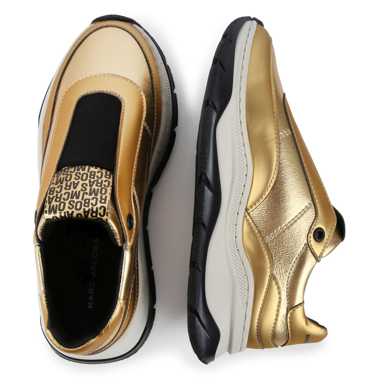 Marc Jacobs Gold Tone Chunky Slip on Sneaker