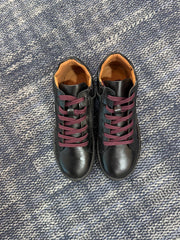 Atlanta Mocassin Black Smooth Love High Top Sneaker 116
