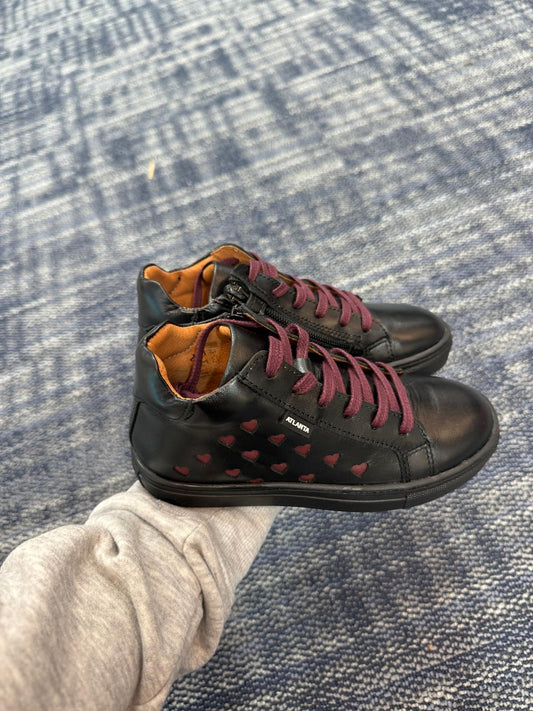 Atlanta Mocassin Black Smooth Love High Top Sneaker 116
