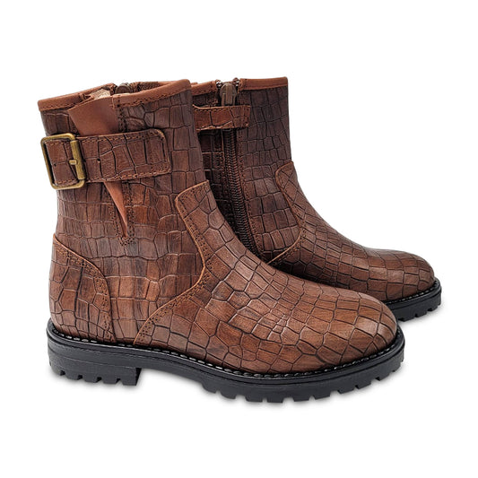 acebos-brown-crocodile-print-bootie-girls