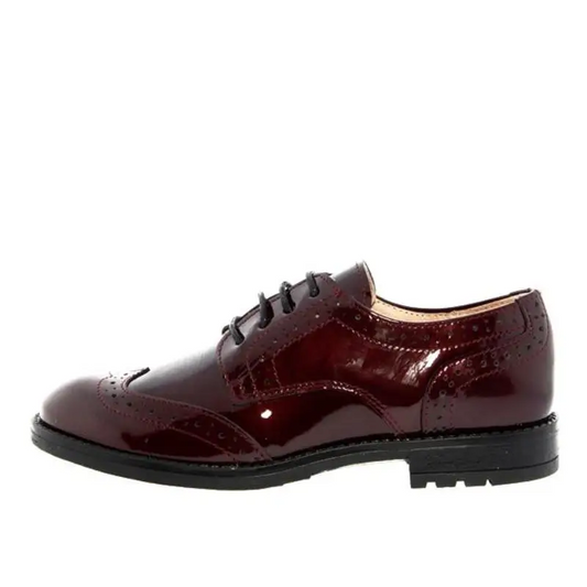 Acebos burgundy patent leather oxford 9358 - lace