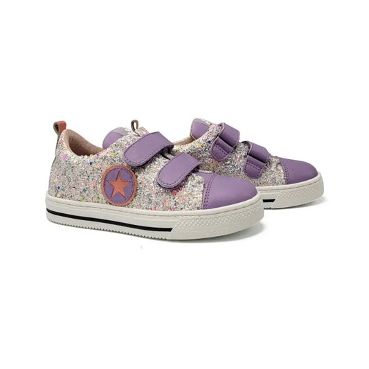 Acebos lilac glitter velcro sneaker 5603 - girls