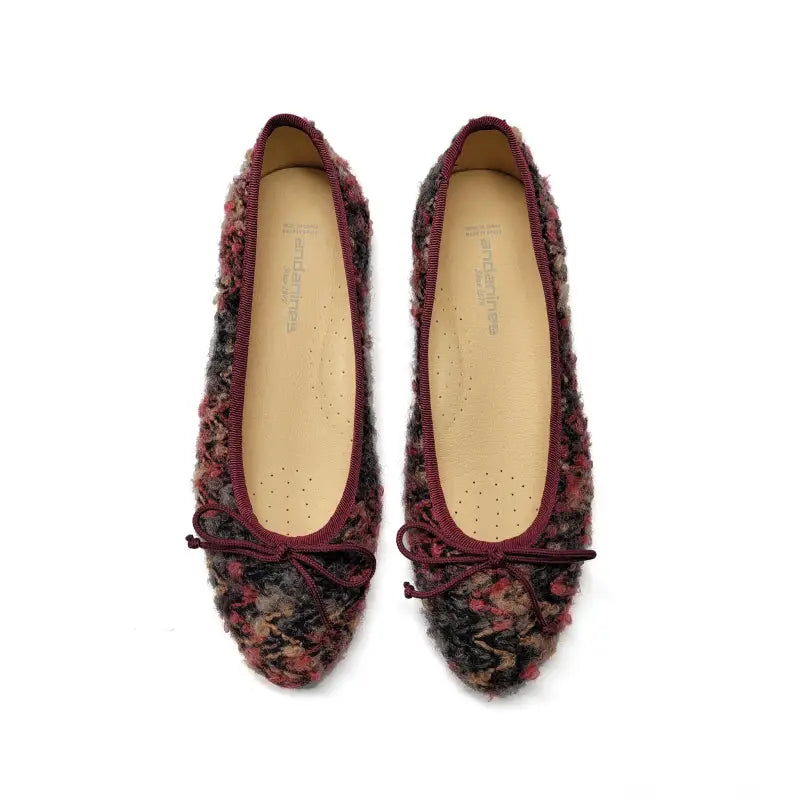 Andanines 252426 burgundy flannel ladies