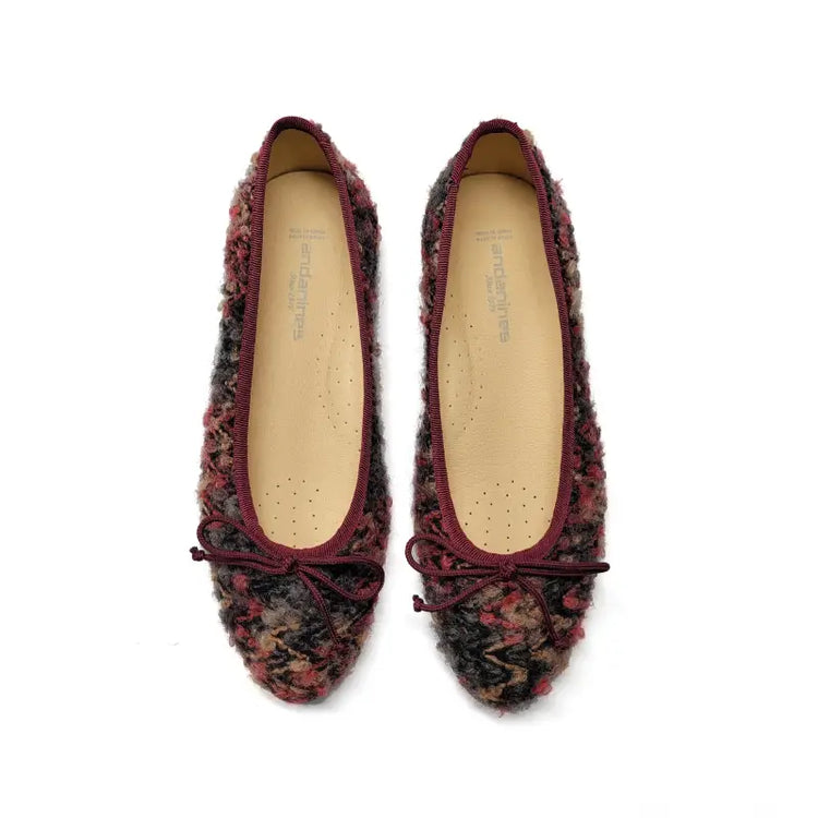 Andanines 252426 burgundy flannel ladies