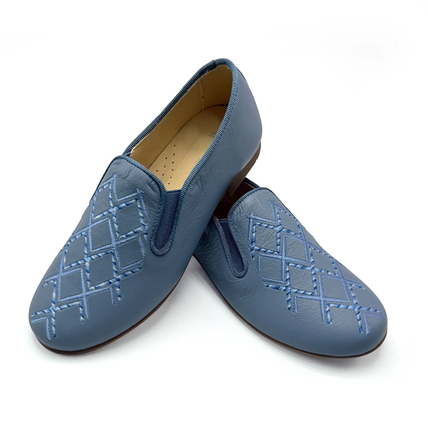 Andanines airforce blue slip on smoking shoe fast shipping