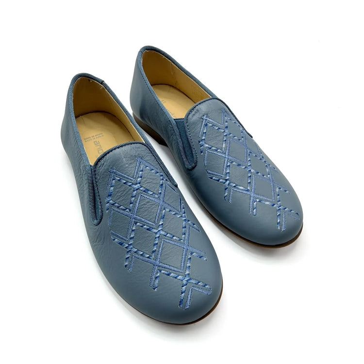 Andanines airforce blue slip on smoking shoe fast shipping