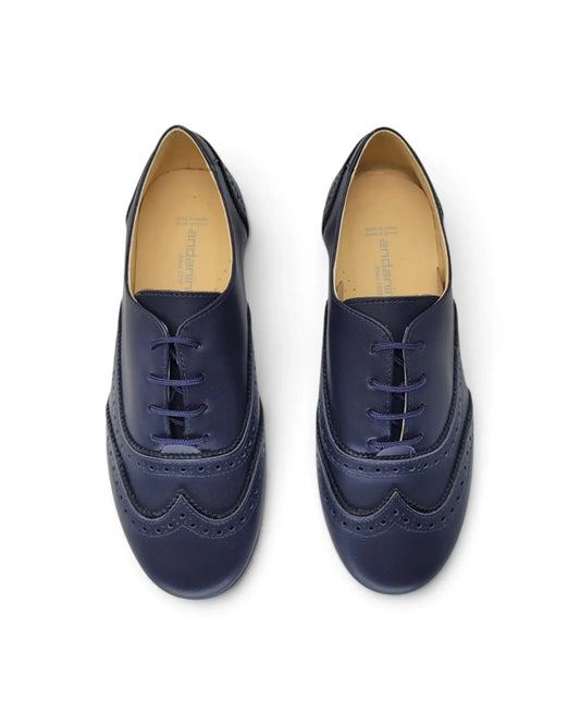 Andanines blue black laced oxford | kids leather shoes fast shipping