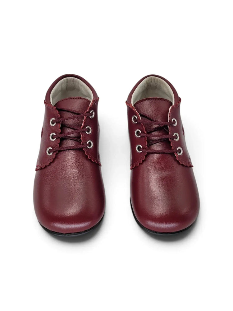 Andanines burgundy floral first walker bootie | kids fast shipping