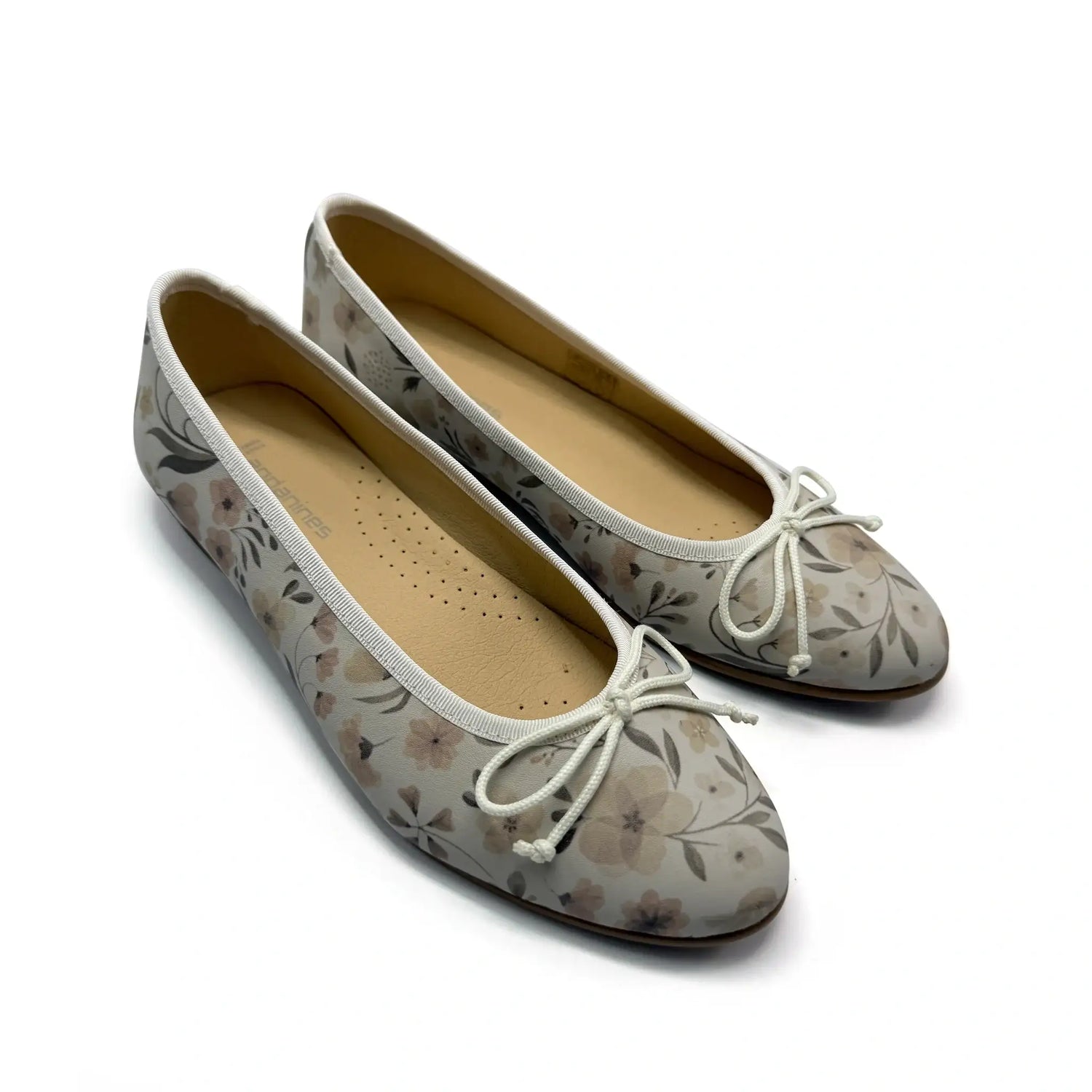 Andanines floral beige ballet flat for women fast shipping